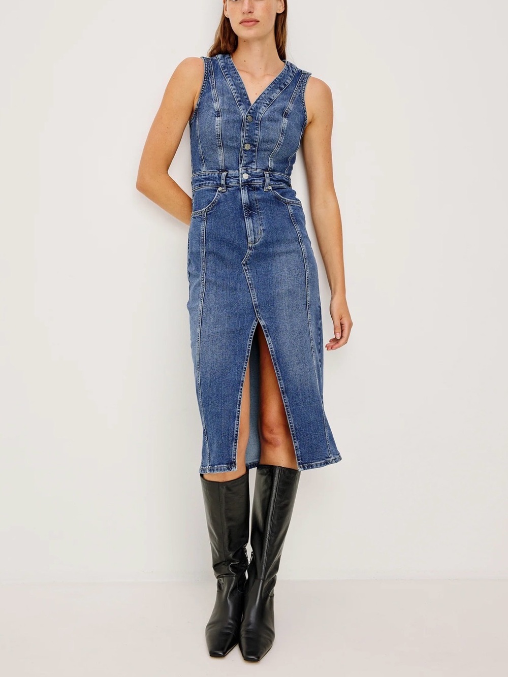 Rails Westwood Denim Midi Dress Size Small